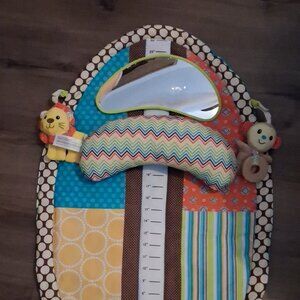 Baby playmat with toys and mirror